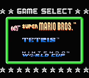 Super Mario Bros. + Tetris + Nintendo World Cup (Europe) (Rev 1) screen shot title